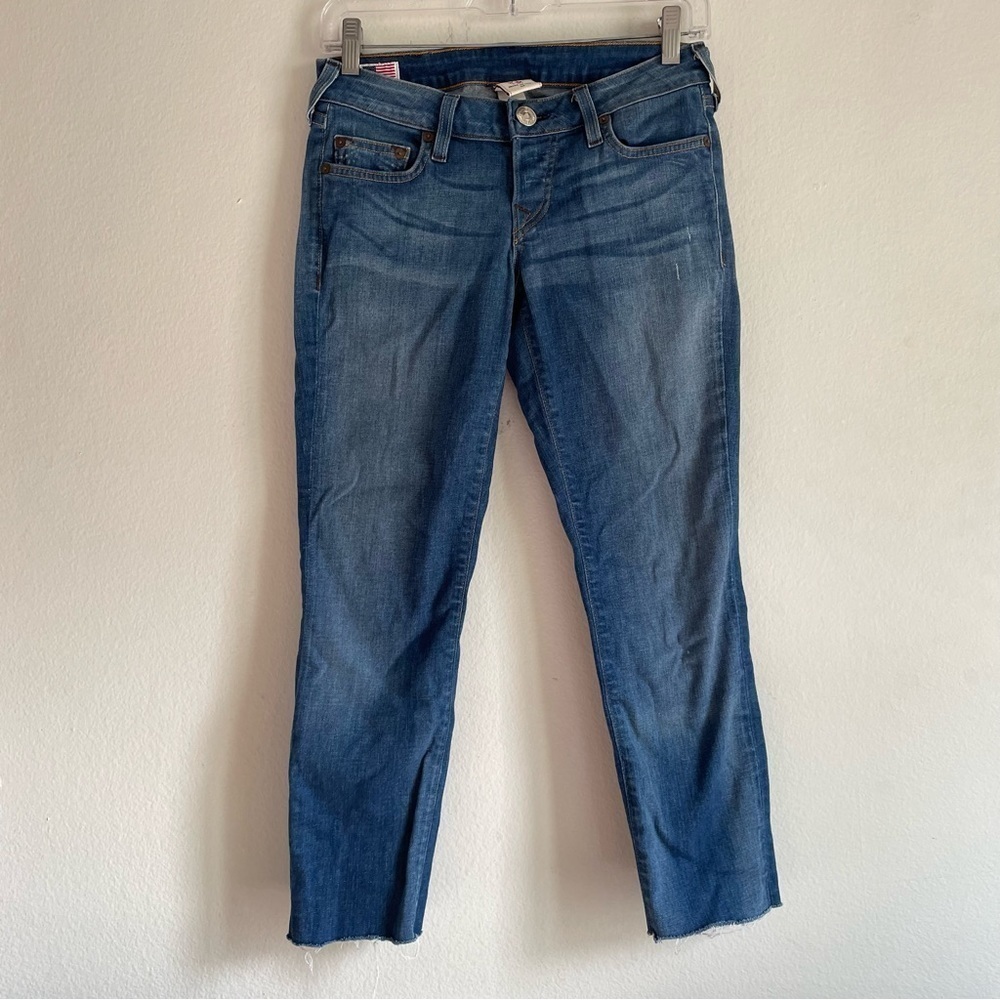 True Religion medium wash bootcut denim jeans